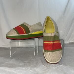 Zhenzee Women's Medium 8-8.5 Wool Blend Platform Slippers